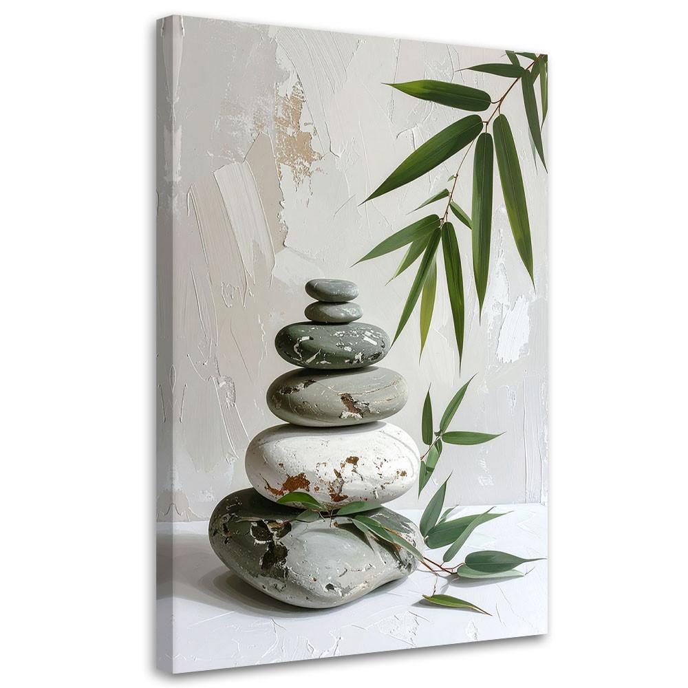 LEINWANDBILD Zen und Orientalisch 40x60cm - Weiß, Textil (40/60cm) - Feeby