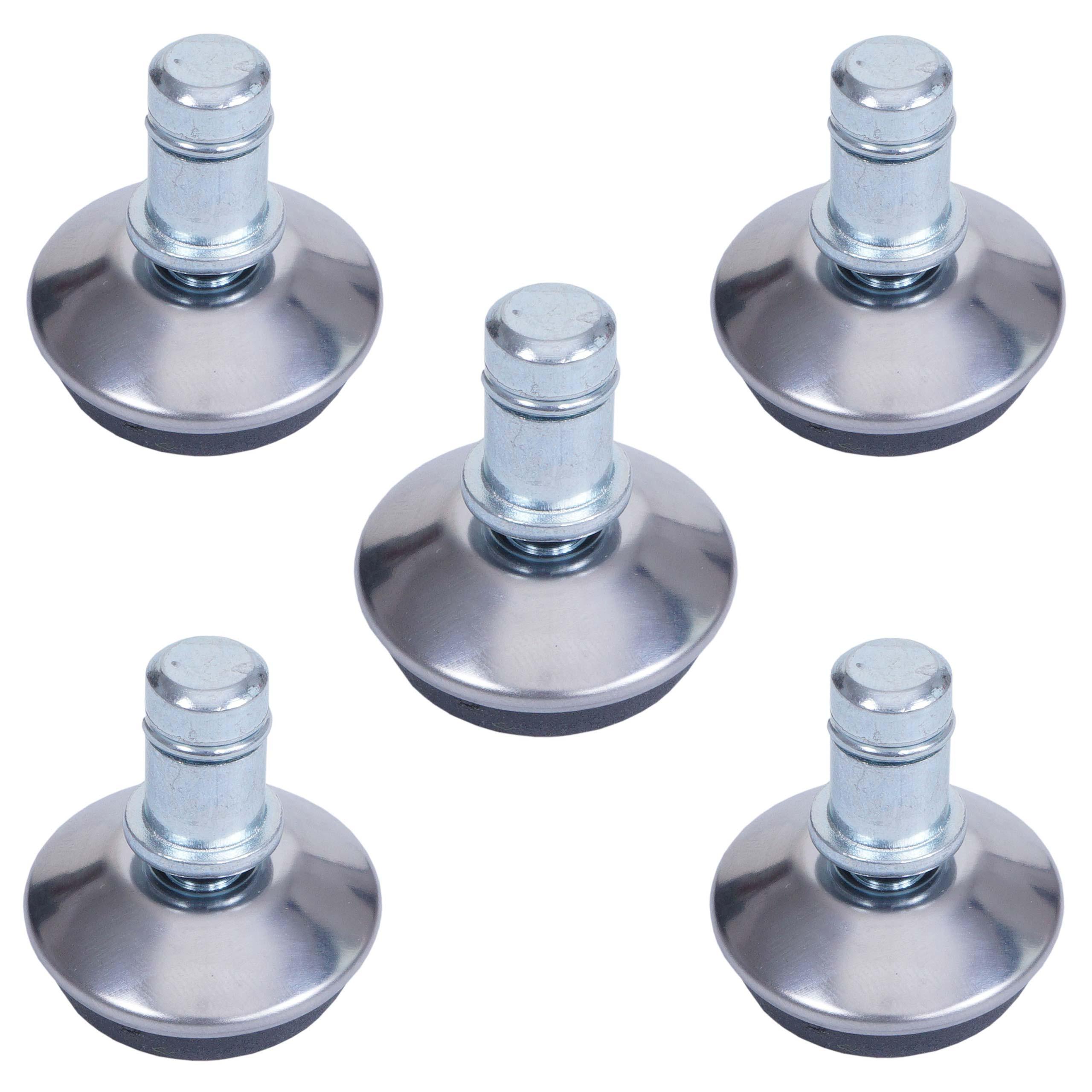BODENGLEITER Silber 5er-Set - Silberfarben, Kunststoff (3/4/3cm) - MCW