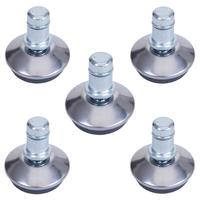 BODENGLEITER Silber 5er-Set - Silberfarben, Kunststoff (3/4/3cm) - MCW