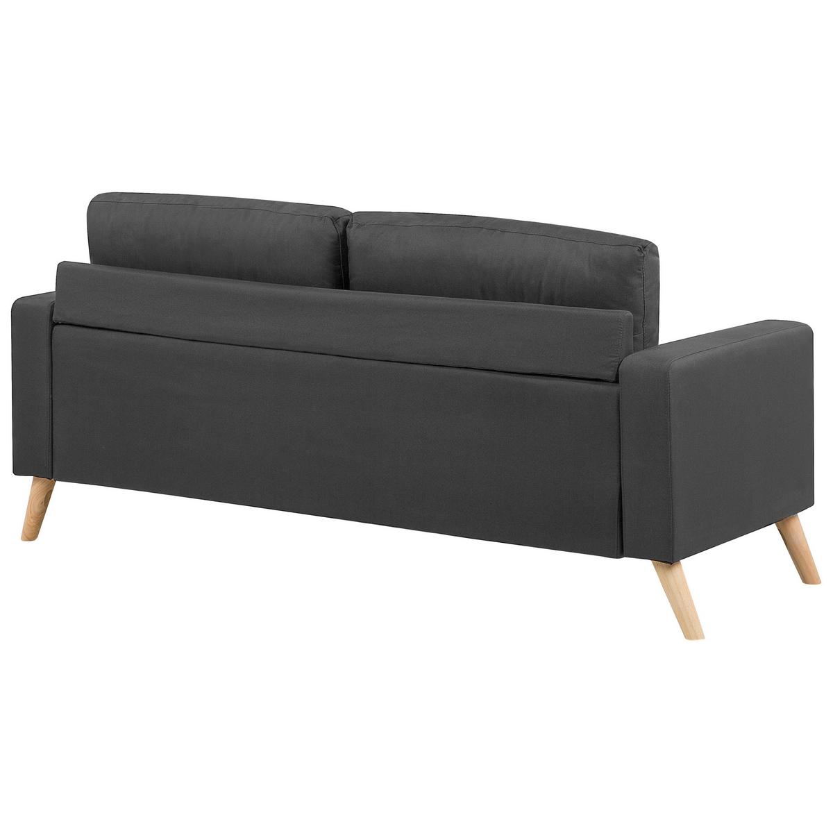 2-SITZER-SOFA Polsterbezug Dunkelgrau Kalmar - Dunkelgrau, Textil (182/88/74cm) - Beliani