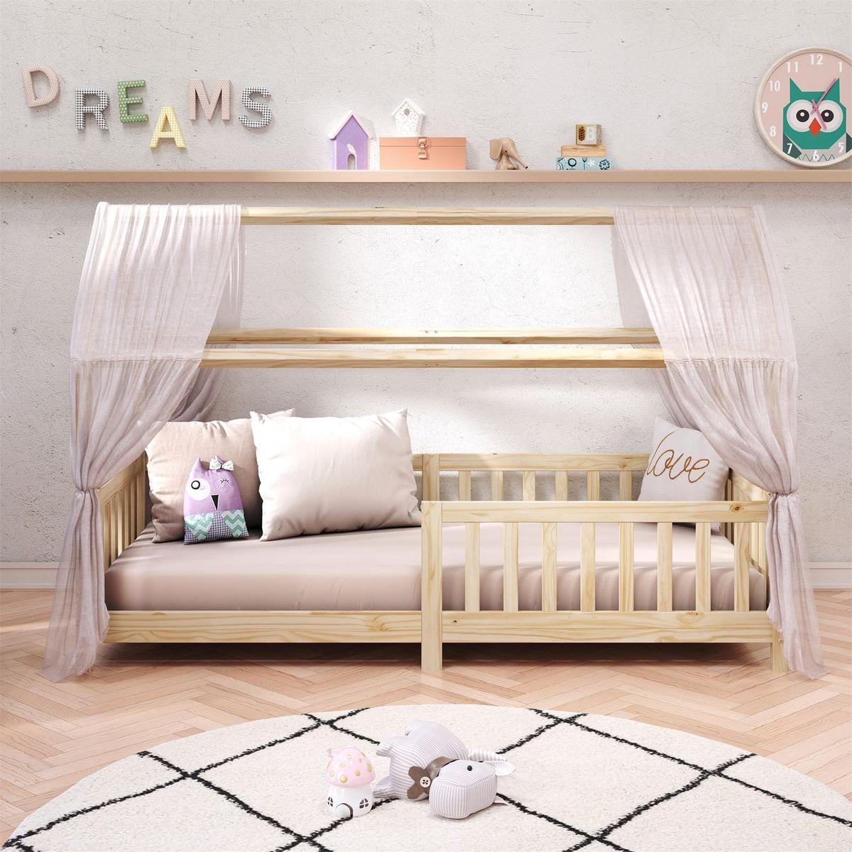 HAUSBETT NINA 90x200 cm natur - Naturfarben, Holz (96/135/206cm) - IDIMEX