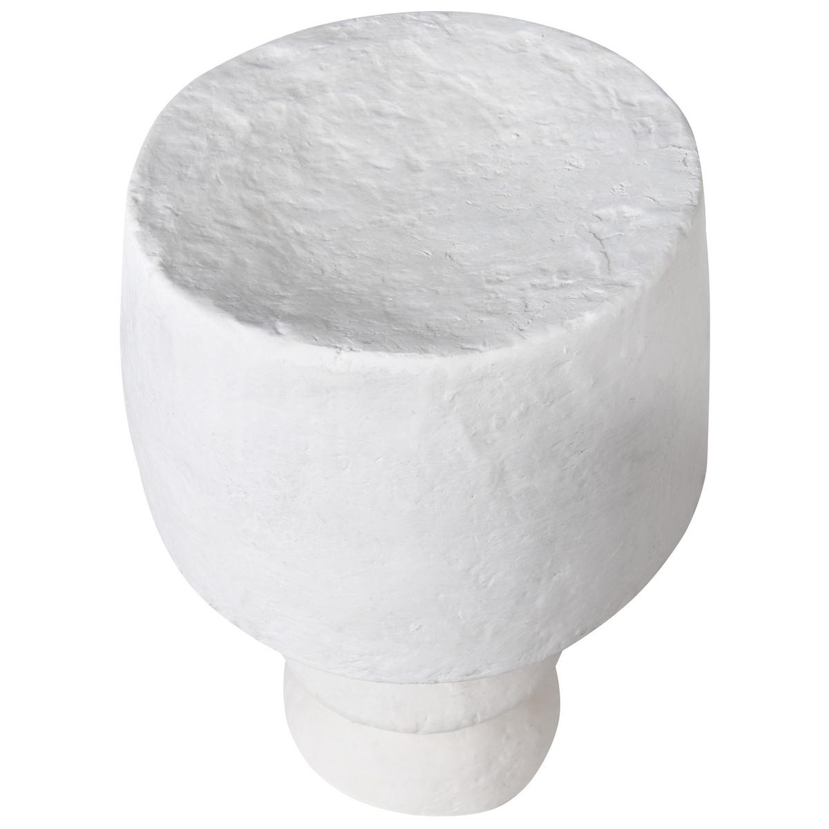 TISCHLEUCHTE Weiß Arapey - Weiß, Papier (23/23/39cm) - Beliani
