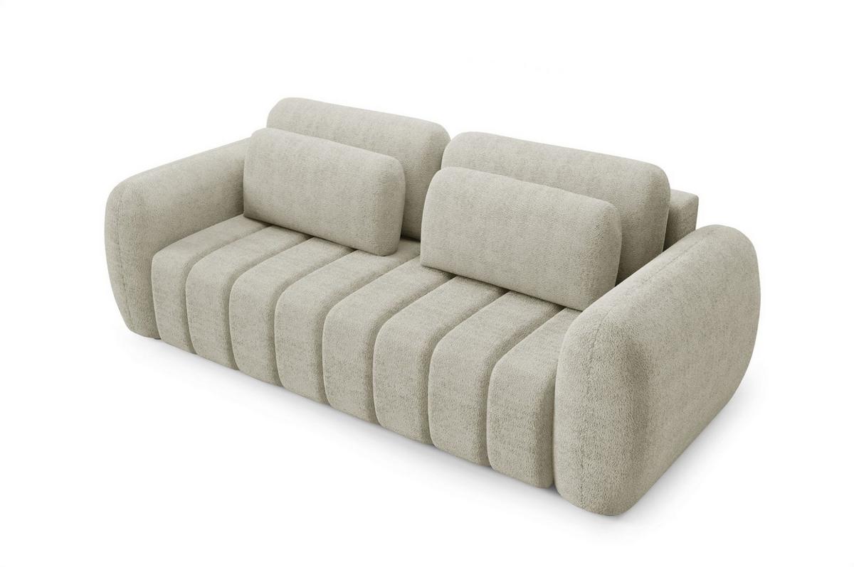 SCHLAFSOFA Caria - Creme, Holzwerkstoff/Textil (266/95/110cm) - Fun Möbel