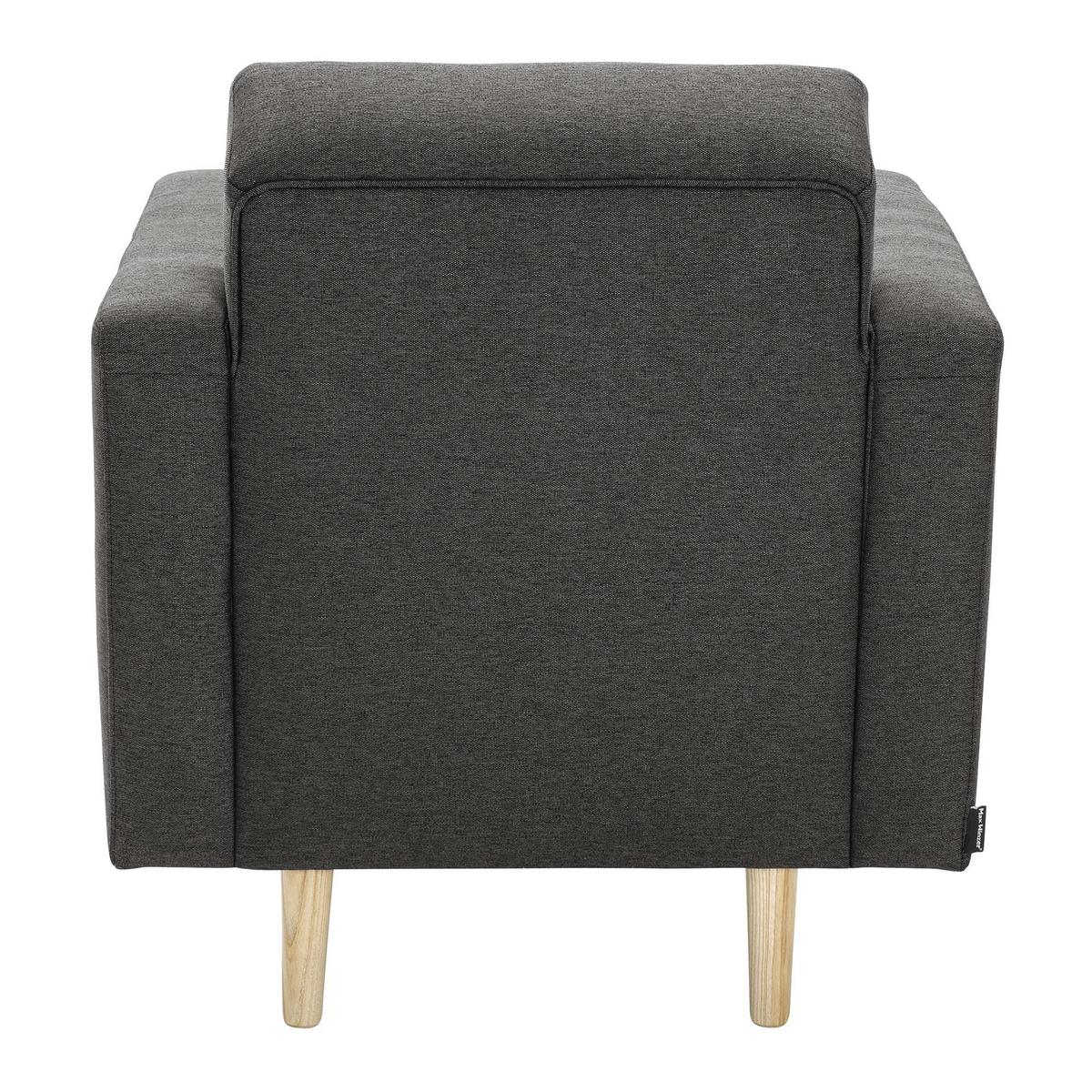 POLSTERSESSEL Kazia Flachgewebe anthrazit - Anthrazit, Kunststoff (75/81/83cm) - 58aufmkessel