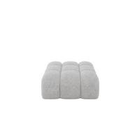 POUF OLEA-PUF 91x87x44 cm Grau Velours Modular Sitzhocker - Schwarz/Grau, Holzwerkstoff/Kunststoff (91/44/87cm) - ALTDECOR