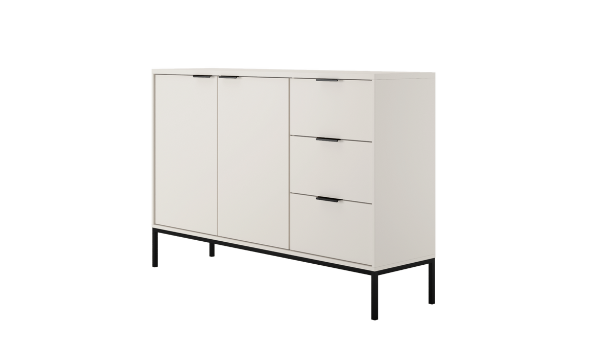KOMMODE Austin 40/100,4/150 - Schwarz/Weiß, Holzwerkstoff (40/100/150cm) - RAUMHIRSCH FURNITURE