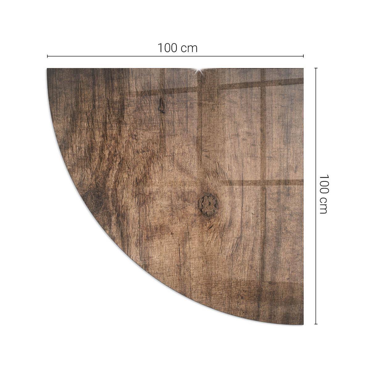 GLASPLATTE für Kamin 100x100 cm - Braun, Glas (100/100/0.4cm) - TULUP