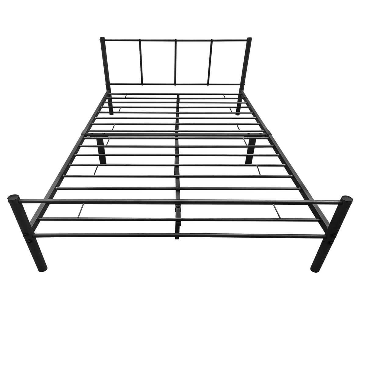 METALLBETT Laos - Schwarz, Metall (160/200cm) - [en.casa]