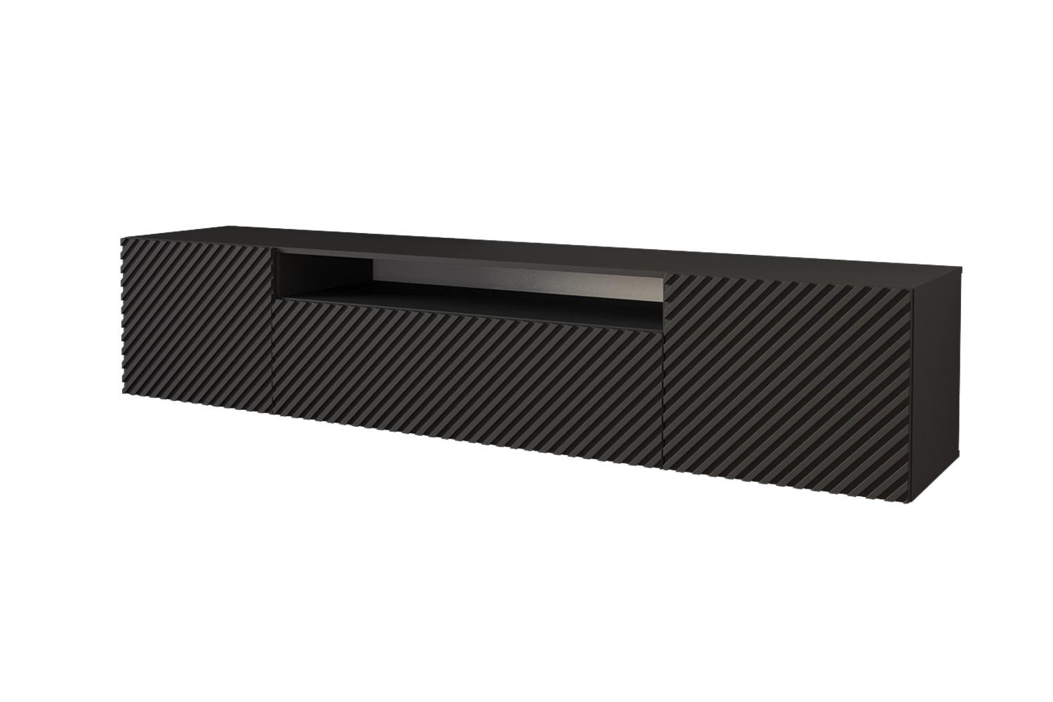 LOWBOARD ZENO-W 200x40x41 cm - Schwarz - Schwarz, Holzwerkstoff (200/40/41cm) - ALTDECOR
