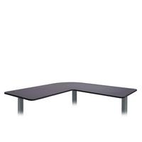 TISCHPLATTE FÜR ECK-SCHREIBTISCH Schwarz - Schwarz, Holz (97/177/2cm) - MCW