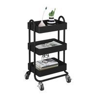 SERVIERWAGEN Pyhäntä - Schwarz, Metall (46/78.5/35cm) - [en.casa]