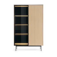 VITRINE VELLUTO 146,6 / 107,1 cm in Eichefarben - Eichefarben/Naturfarben, Holzwerkstoff (107.1/146.6/39cm) - MASSENO