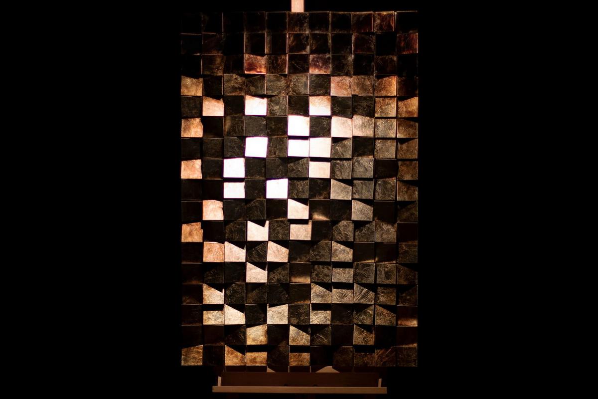 WANDBILD Silber 62/104 cm - Silberfarben/Braun, Holz/Kunststoff (6.8/104cm) - KUNSTLOFT