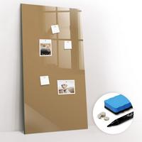 MAGNETTAFEL 60x120 Beige schwarzer Marker - Beige, Glas (60/0.4/120cm) - TULUP