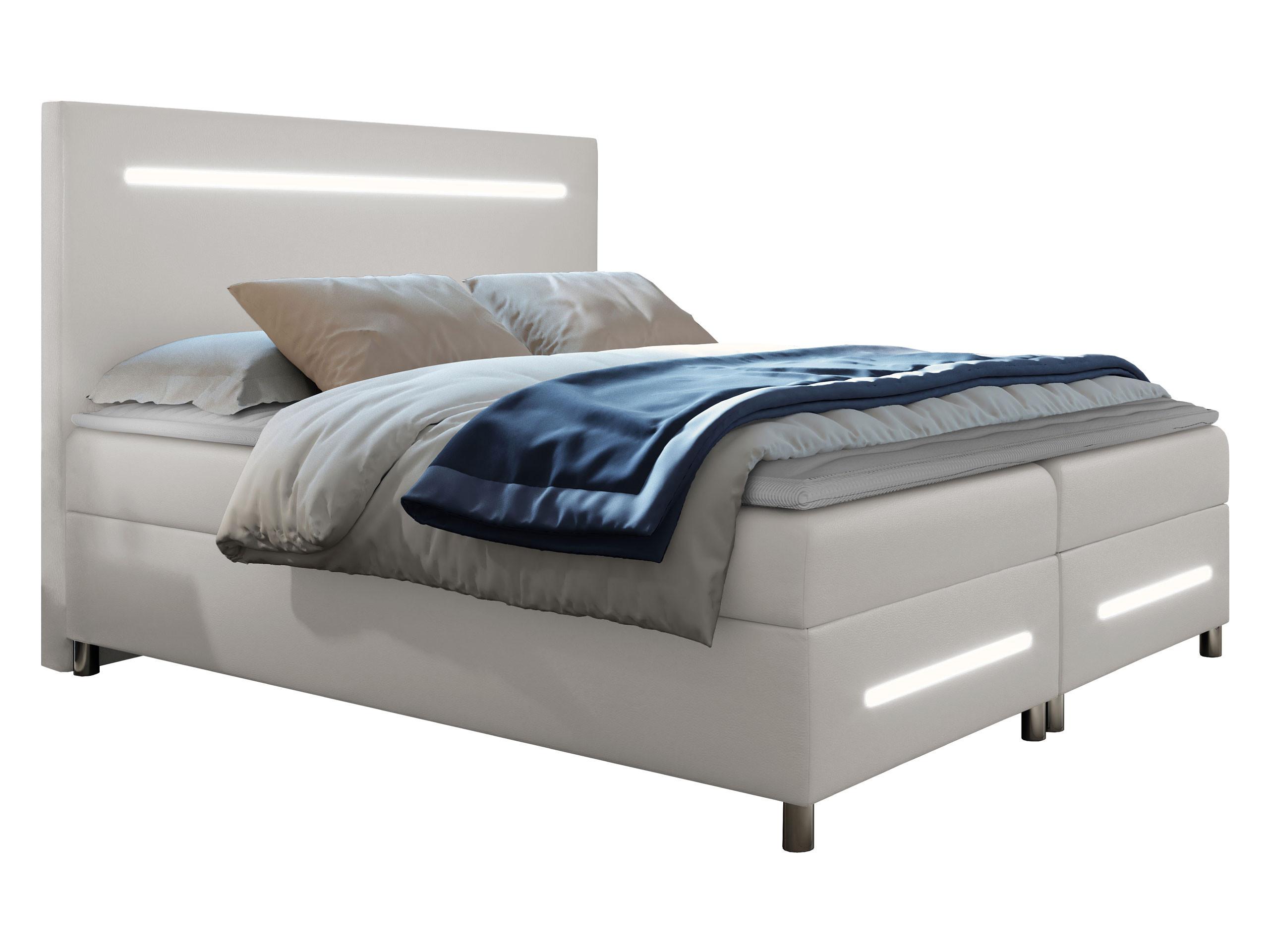 BOXBETT Enter LED - H3 - Weiß, Holz (180/200cm) - MIRJAN24