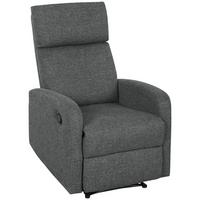 RELAXSESSEL Polyester Grau - Grau, Textil/Metall (63/98/91cm) - HOMCOM