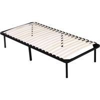 LATTENROST cadre à lattes + pieds pour matelas de 90 x 190 cm - 20 lattes Schwarz - Schwarz, Metall (192/92cm) - Habitat Garten