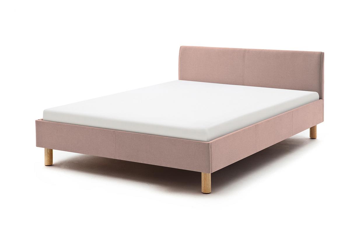 POLSTERBETT LEO Pink Webstoff - Pink/Rosa, Textil (120/200cm) - KAWOLA