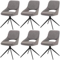 ESSZIMMERSTUHL Hellgrau 6er-Set - Hellgrau/Grau, Textil (55/87/55cm) - MCW