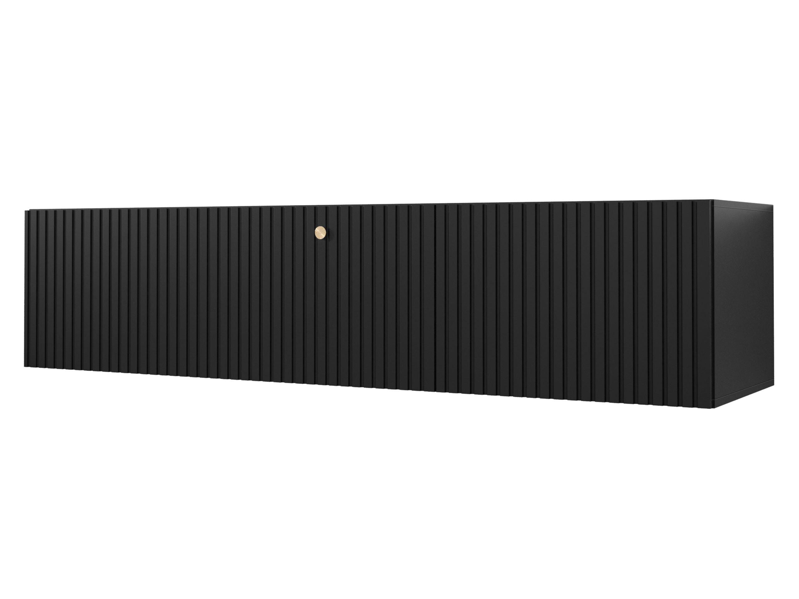 TV-LOWBOARD Waldi Slim I 150 - Schwarz, Holzwerkstoff (150/34/40cm) - MIRJAN24