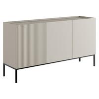 SIDEBOARD Como 150 2D - Kaschmir/Schwarz, Holzwerkstoff/Metall (150/80/42cm) - MIRJAN24