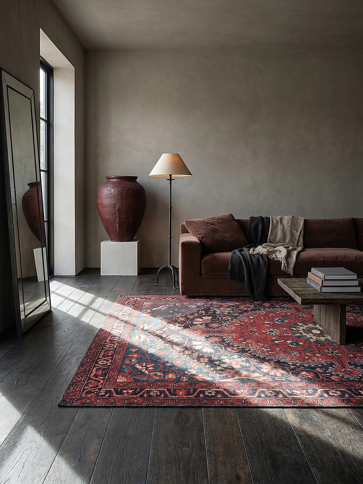 TEPPICH Waschbar HURST, orientalisch mit Medaillon, Rot, 190 x 290 cm - Rot, Textil (290/190cm) - KADIMA DESIGN
