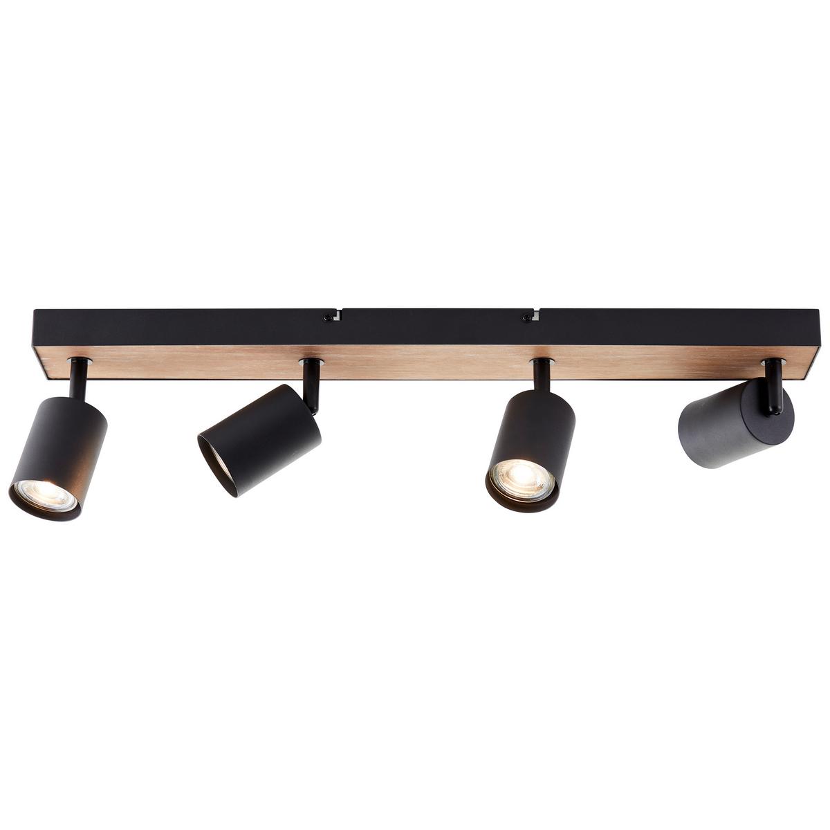 LED SPOT Jello Wood Schwarz/Holz 8/60/15,3 cm - Multicolor, Metall (8/60/15.3cm) - Brilliant