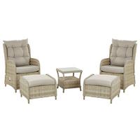 LOUNGE-SET 2-Sitzer beige Ponza - Beige, Kunststoff - Beliani