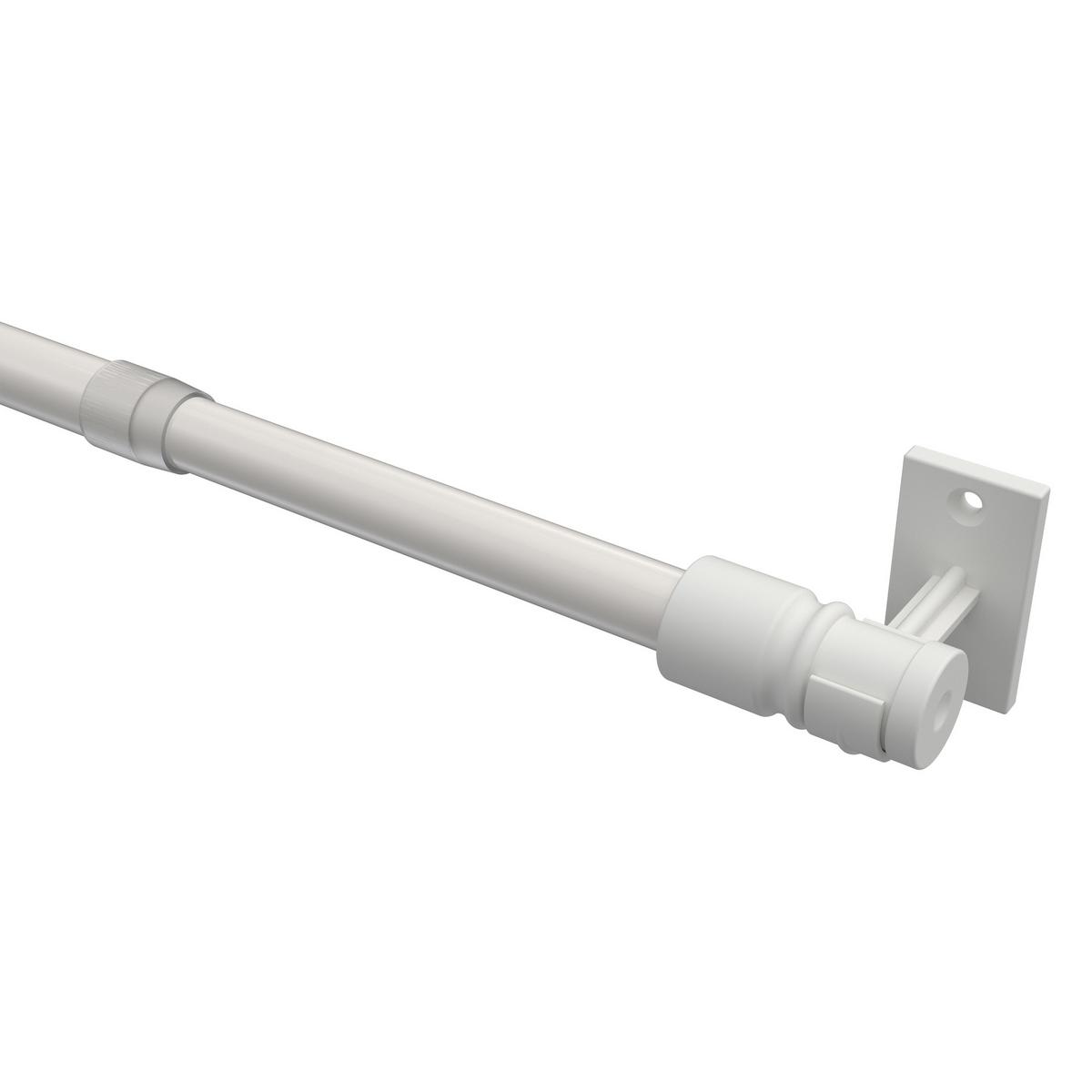 SCHEIBENSTANGE / CAFÉHAUSSTANGE Sora 85-135 cm, 12 / 10 mm Ø, Weiß - Weiß, Kunststoff/Metall (3.5/3.2/135cm) - INTERDECO