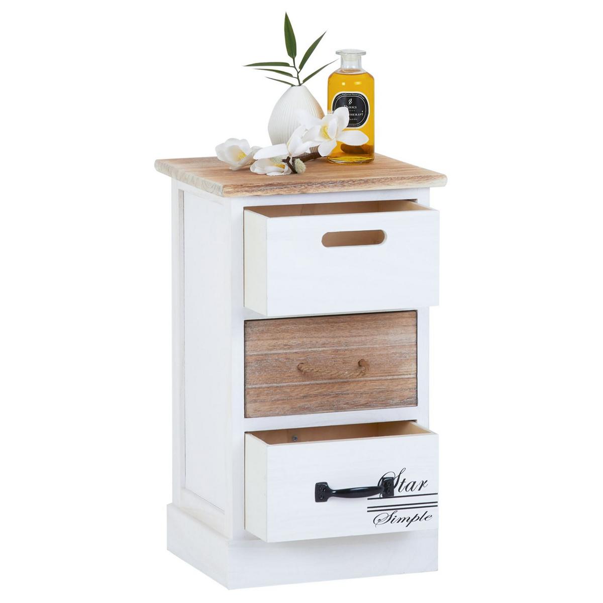 SCHUBLADENREGAL SALVA weiß - Weiß, Holz (29/50/27cm) - CARO-Möbel