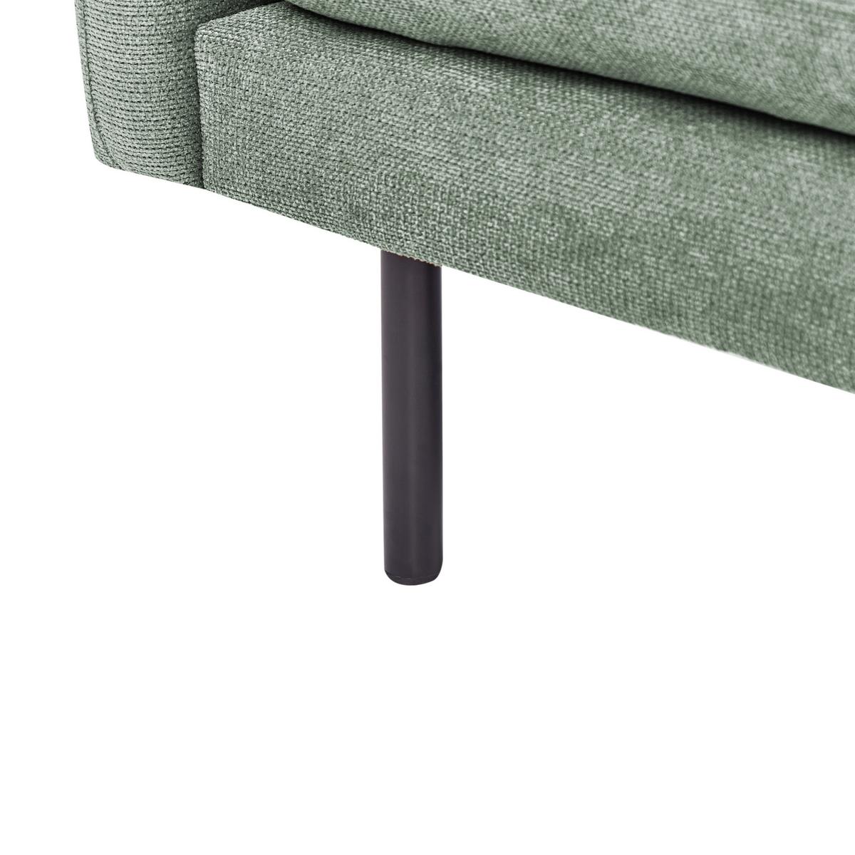 ECKSOFA 4-Sitzer Stoff Hellgrün rechtsseitig Vinterbro - Schwarz/Hellgrün, Textil (279/162cm) - Beliani