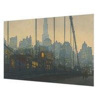 FOTOTAPETE 152x104 cm - Abendpanorama - Grau, Textil (152/104cm) - Wallfluent