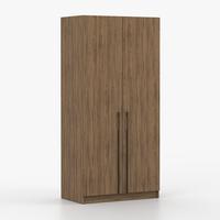 DREHTÜRENSCHRANK ROSA III 2D 100/210/55, 2-türig, Nussbaum - Nussbaumfarben, Holzwerkstoff (100/210/55cm) - imoebel24