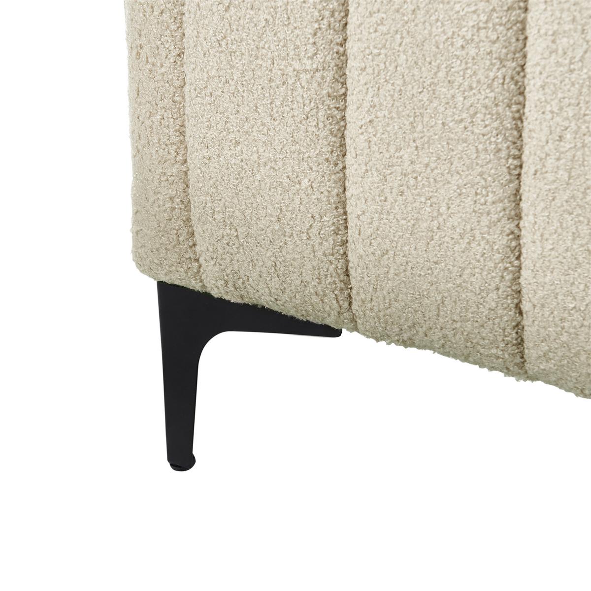 POLSTERBETT mit Lattenrost 180x200 cm Beige Lunan - Beige, Textil (180/200cm) - Beliani