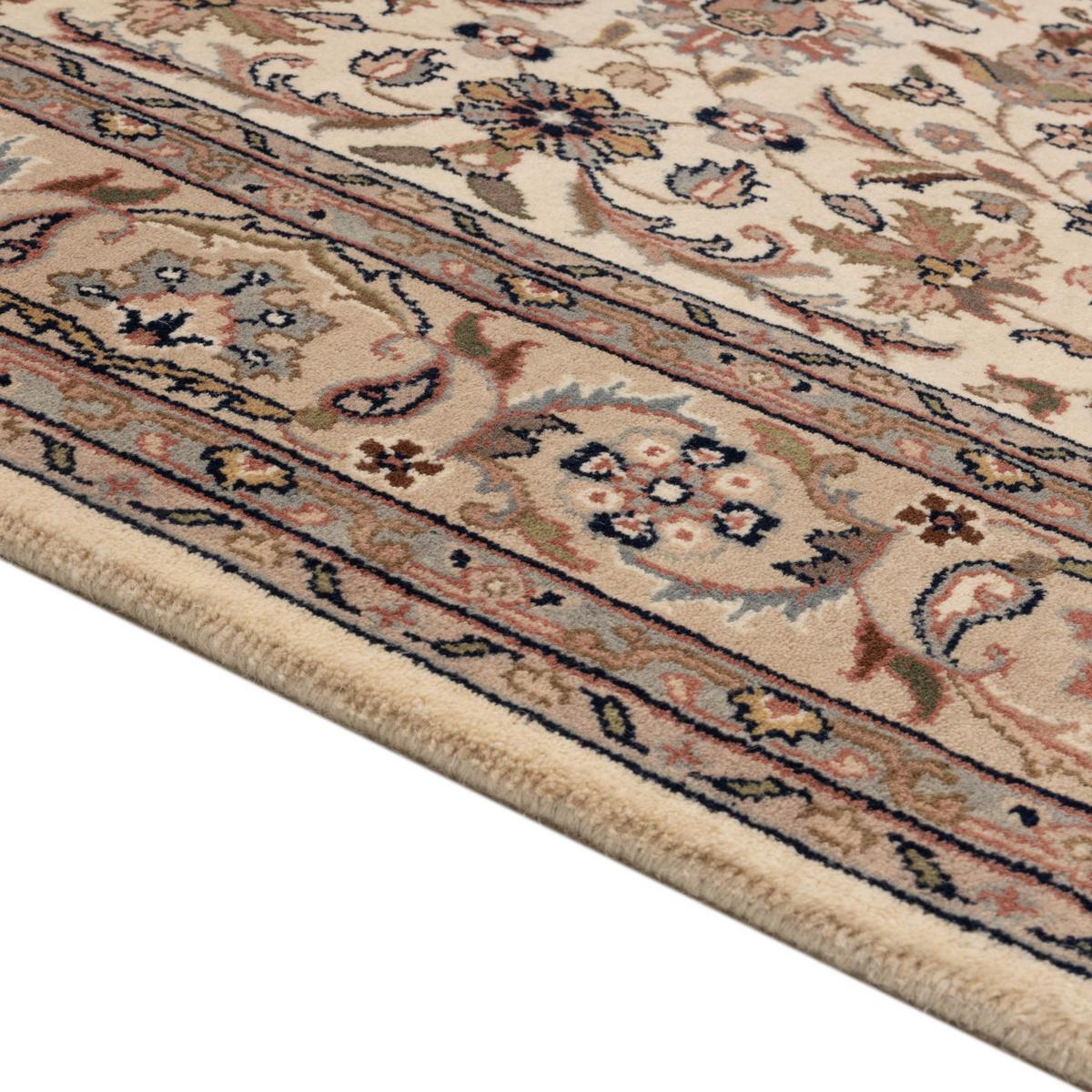 ORIENTTEPPICH Indo Isfahan, klassisch, strapazierfähig 120x180 cm - Creme, Textil (120/180cm) - Rug and Roll