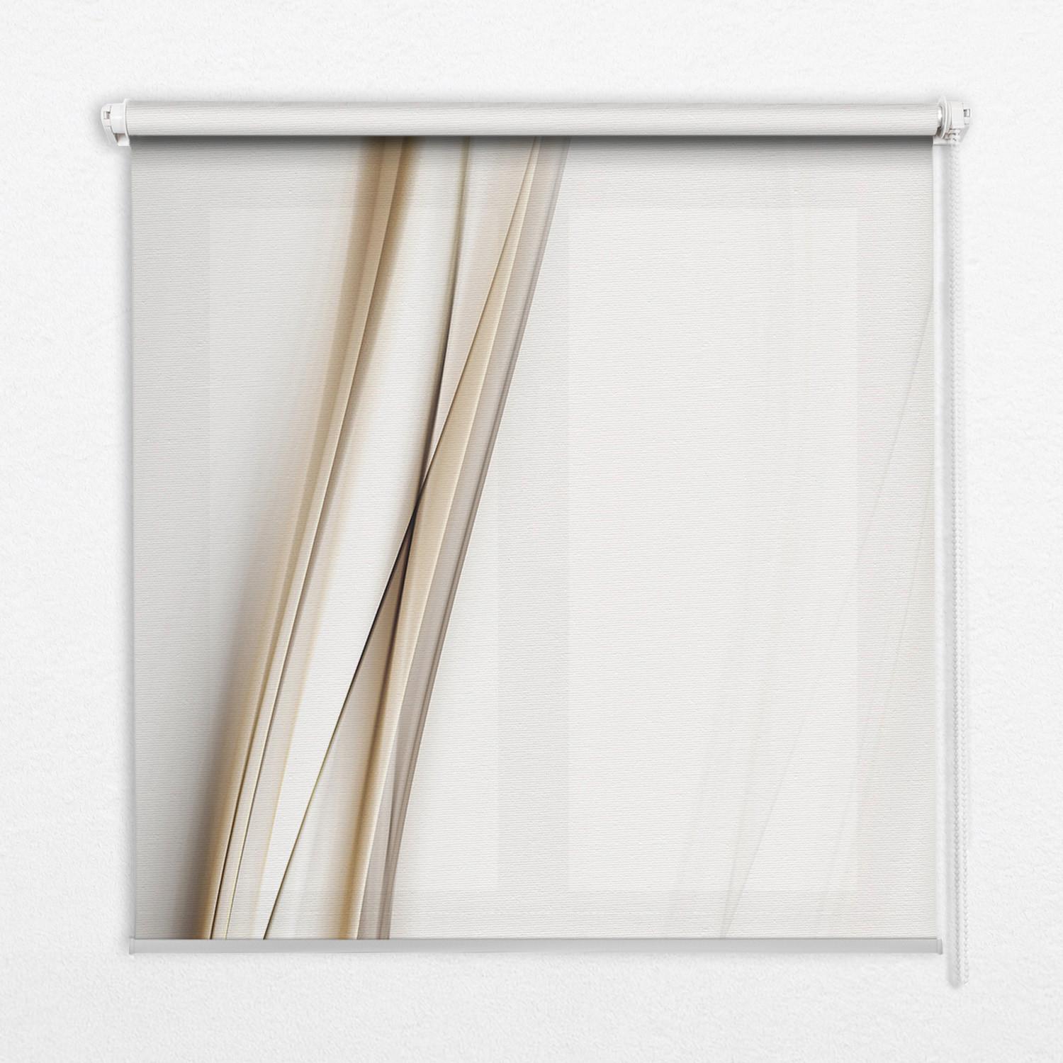 INNENROLLO - Fensterrollo - Rollo - 60x40 cm - Welle auf weißem Hintergrund - Weiß, Kunststoff (60/140/0.5cm) - TULUP