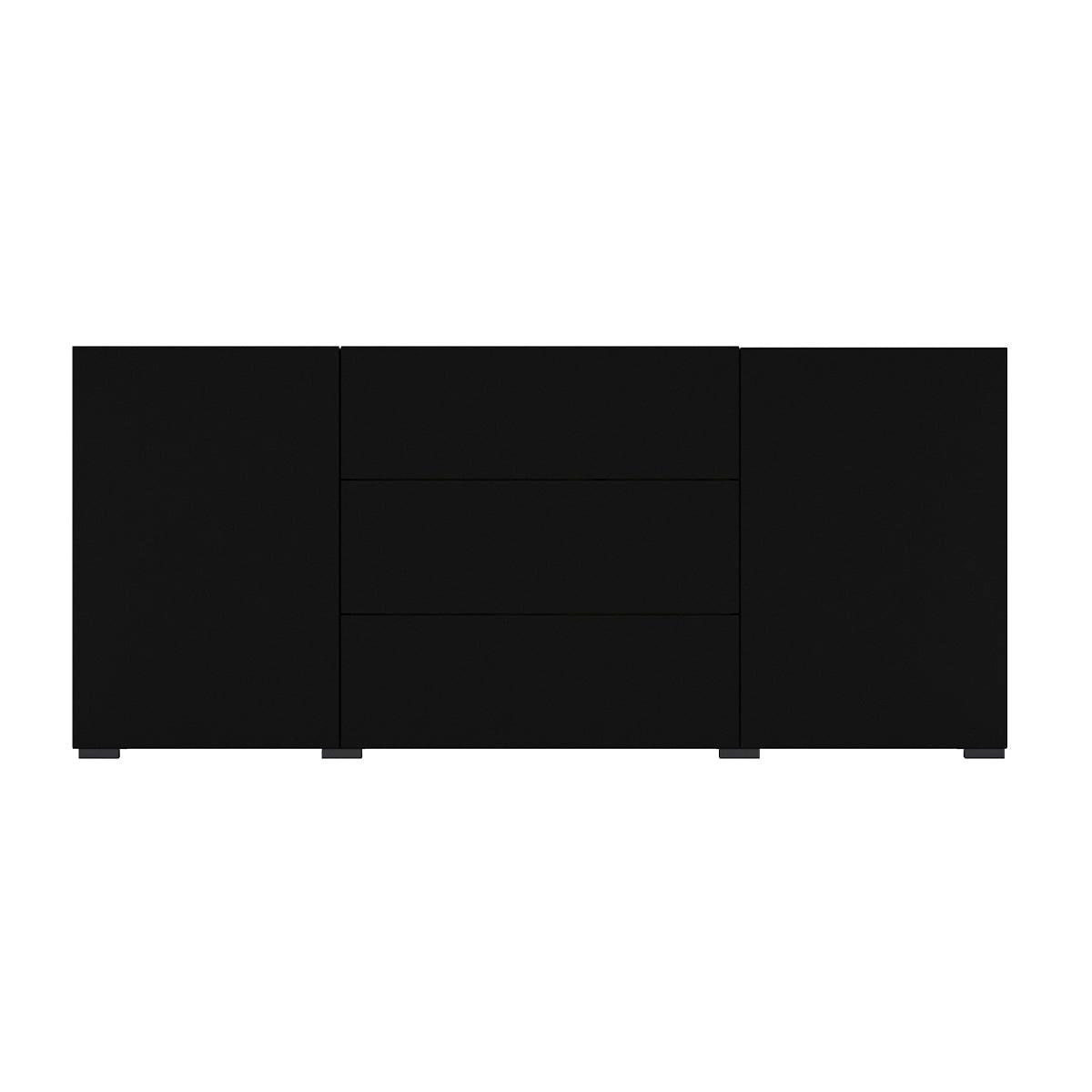 SIDEBOARD Glora Schwarz - Schwarz, Holzwerkstoff (140/63/35cm) - Petits-meubles