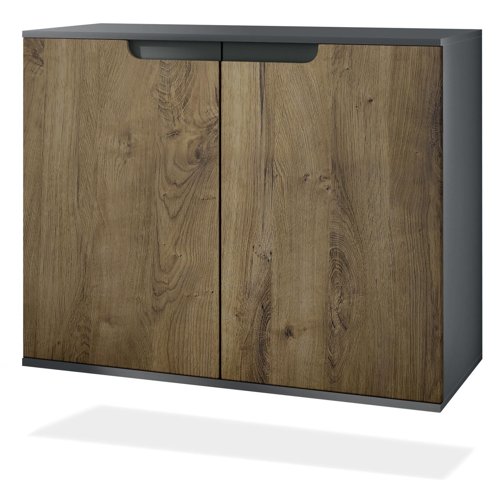 KOMMODE Sylt Eiche Ribbeck - Alteiche, Holzwerkstoff (92.5/73.5/35cm) - Vladon