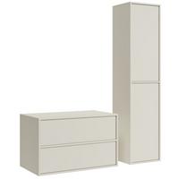 BADMÖBEL-SET Mali 2 Teile Cashmere - 80 x 46 x 49 cm - Kaschmir, Holz (80/49/46cm) - Badplaats