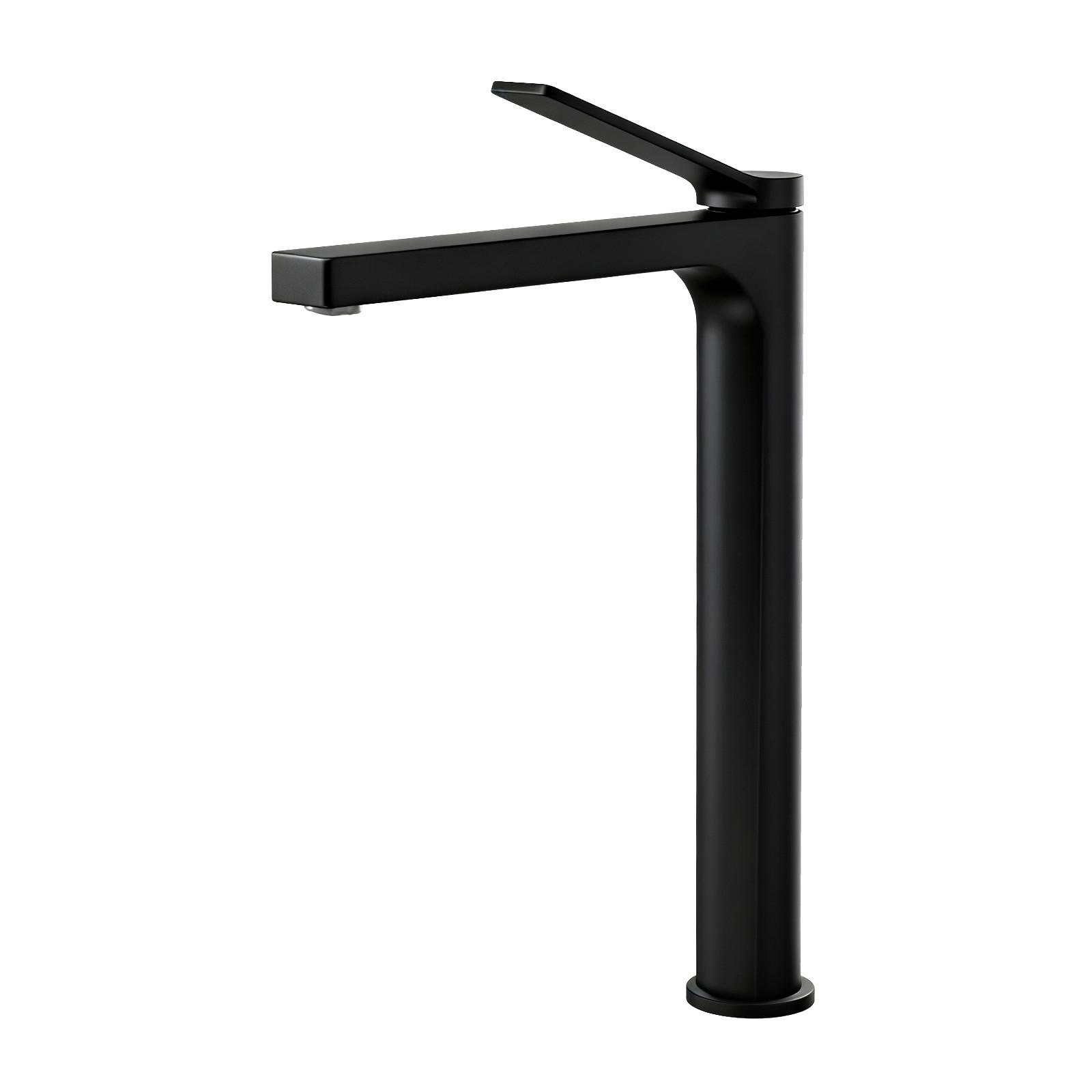 WASCHTISCHARMATUR mit Zertifiziertem Filterelement Schwarz Matt 33,5/23,3/4,6 cm - Schwarz, Metall (23.3/4.6/33.5cm) - EMKE