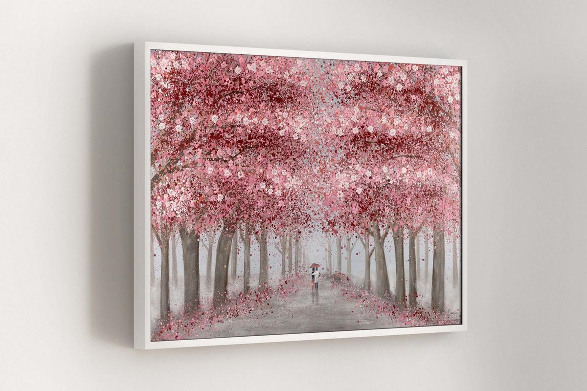 ÖLGEMÄLDE 120/80 cm - Pink, Holz/Textil (120/80cm) - KUNSTLOFT