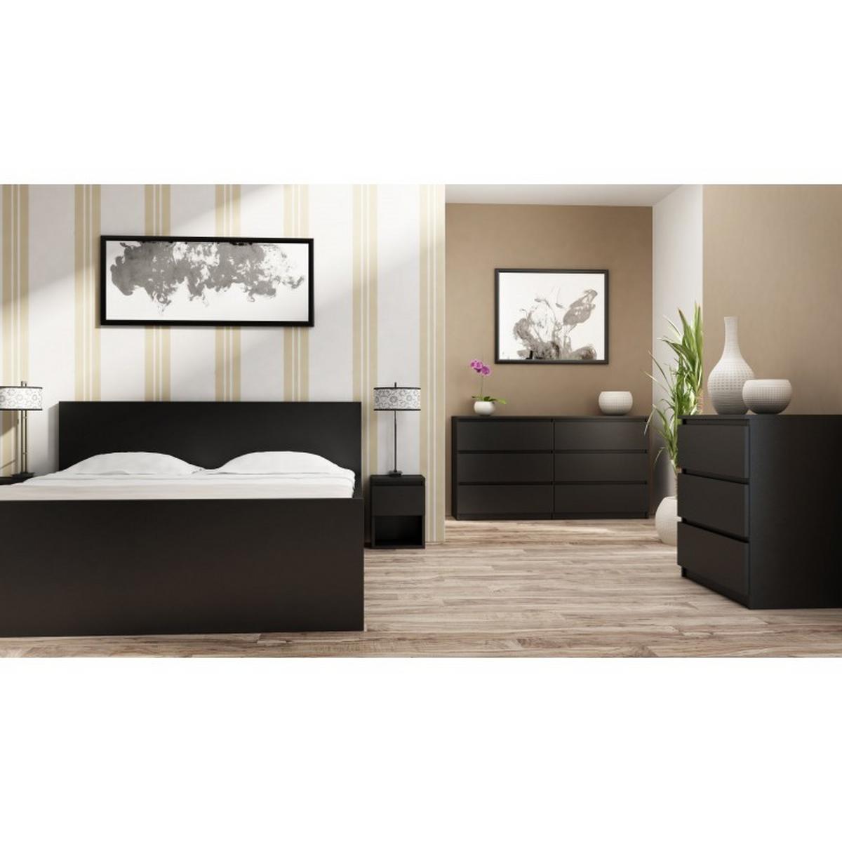 KOMMODE Schwarz 70/75/40 - Schwarz, Holzwerkstoff (70/75/40cm) - RAUMHIRSCH FURNITURE
