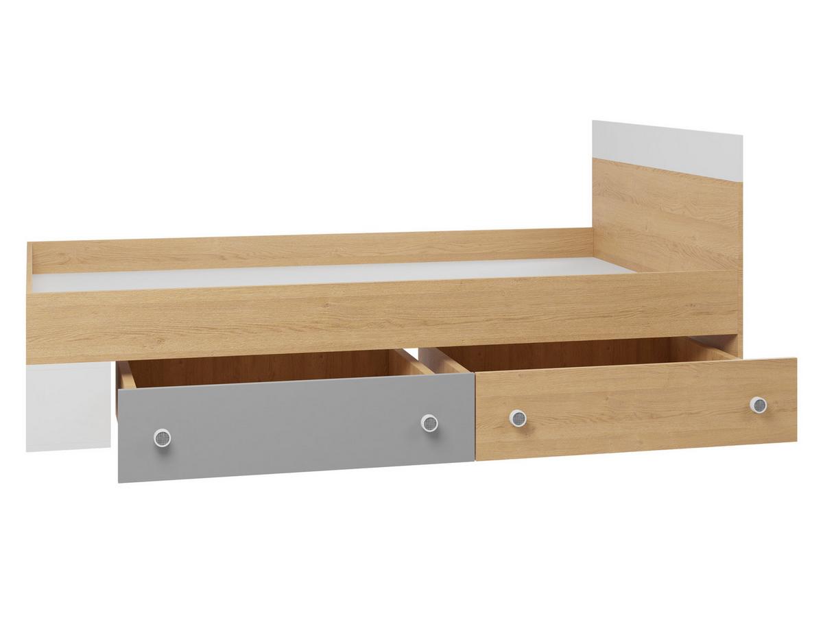 JUGENDBETT Pixel PX14/15 L/P - Eichefarben/Weiß, Holzwerkstoff (120/200cm) - MIRJAN24