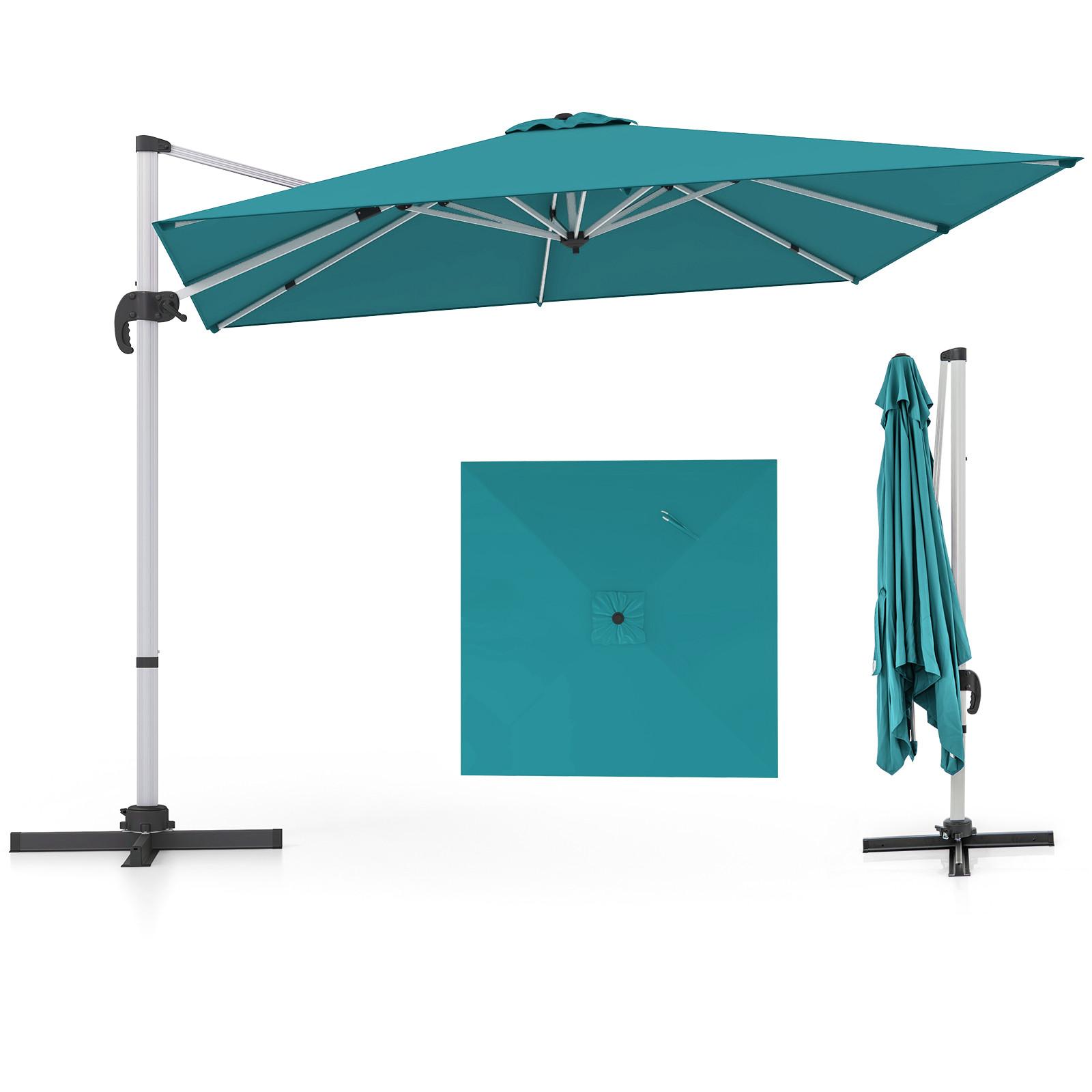 SONNENSCHIRM 300cm Blau - Blau, Metall (300/300cm) - COSTWAY