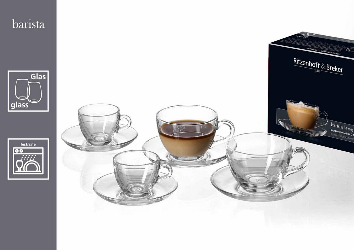 ESPRESSO-SET Barista transparent 80 ml 2er Set - Transparent, Glas (0.08L) - Ritzenhoff Breker