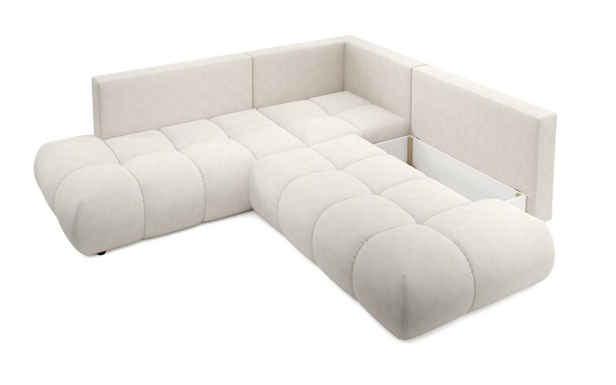 ECKSOFA DUCA II L-S Grau Chenille mit Schlaffunktion - Grau, Holz (266.5/266.5cm) - MASSENO