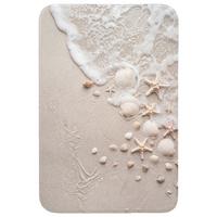 BADEMATTE Muscheln - Seesterne - Strand 60x90 cm - Sandfarben/Creme, Textil (60/90cm) - OnlyWow