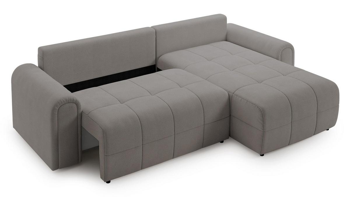 ECKSOFA Simolla Greige rechts - Taupe/Schwarz, Kunststoff/Textil (180/268cm) - Selsey