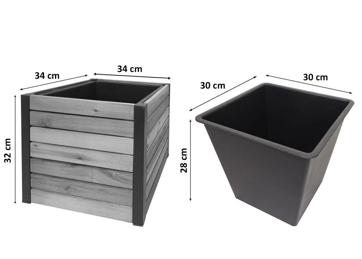 PFLANZKASTEN Braun - Braun, Holz (34/32/34cm) - MCW