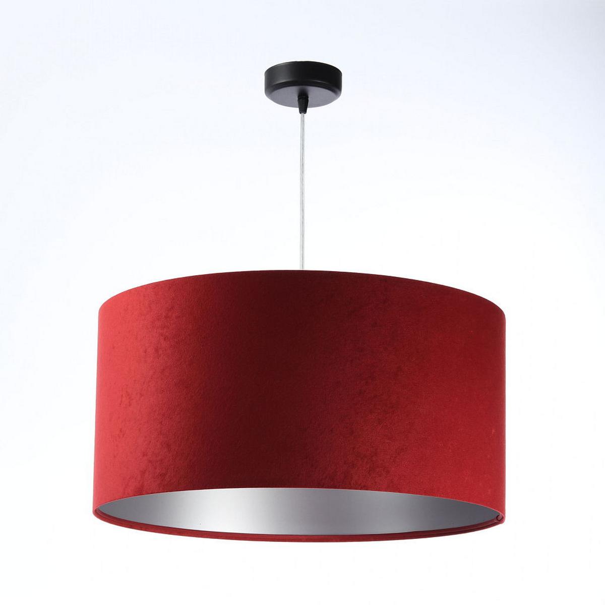 HÄNGELEUCHTE Rot 50/25 cm - Rot/Silberfarben, Kunststoff (50/0.8/25cm) - ONZENO